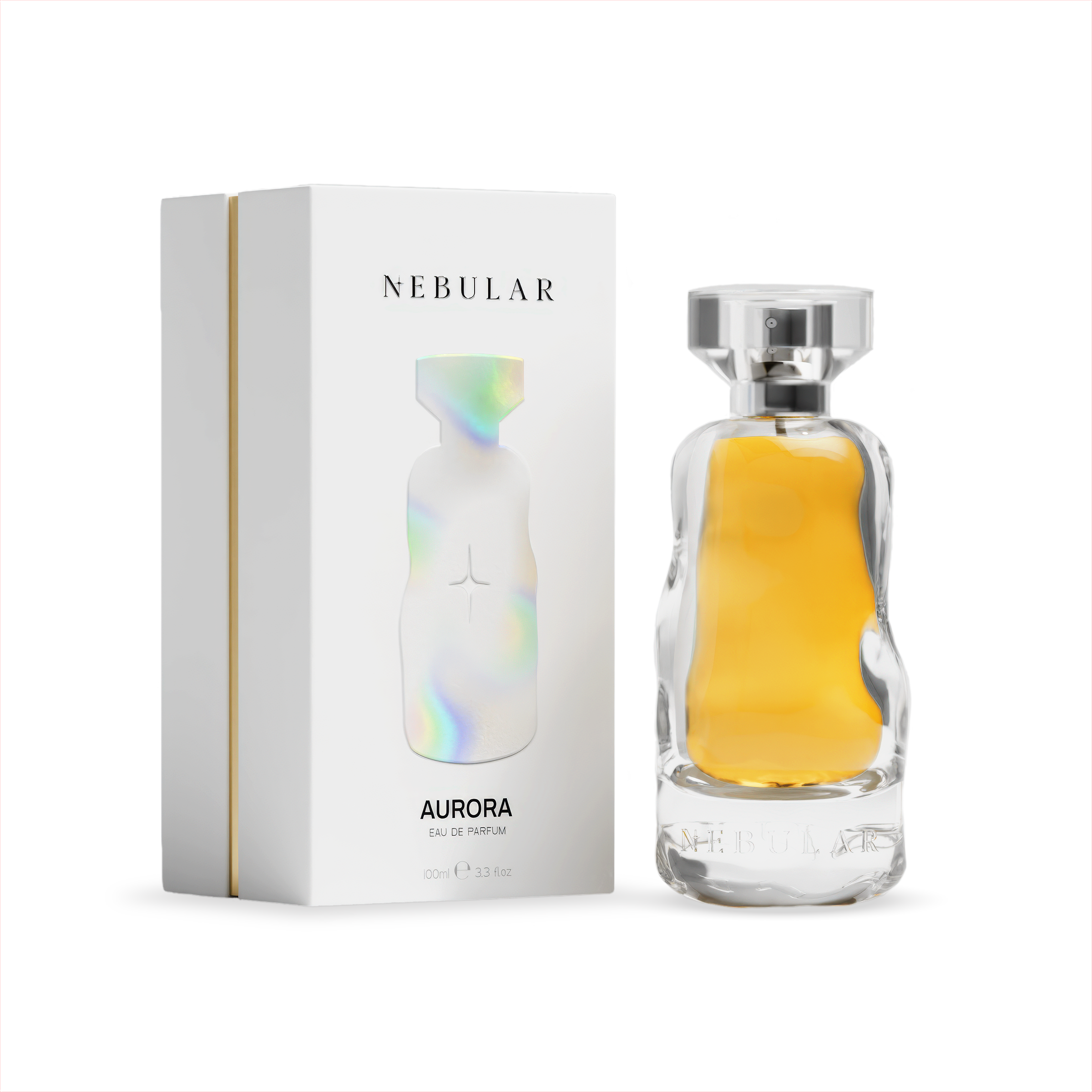 AURORA Nebular Perfumes 100ml Bottle with Box on white Background